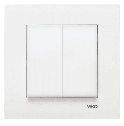 Вимикач 2-кл.білий ViKO Karre