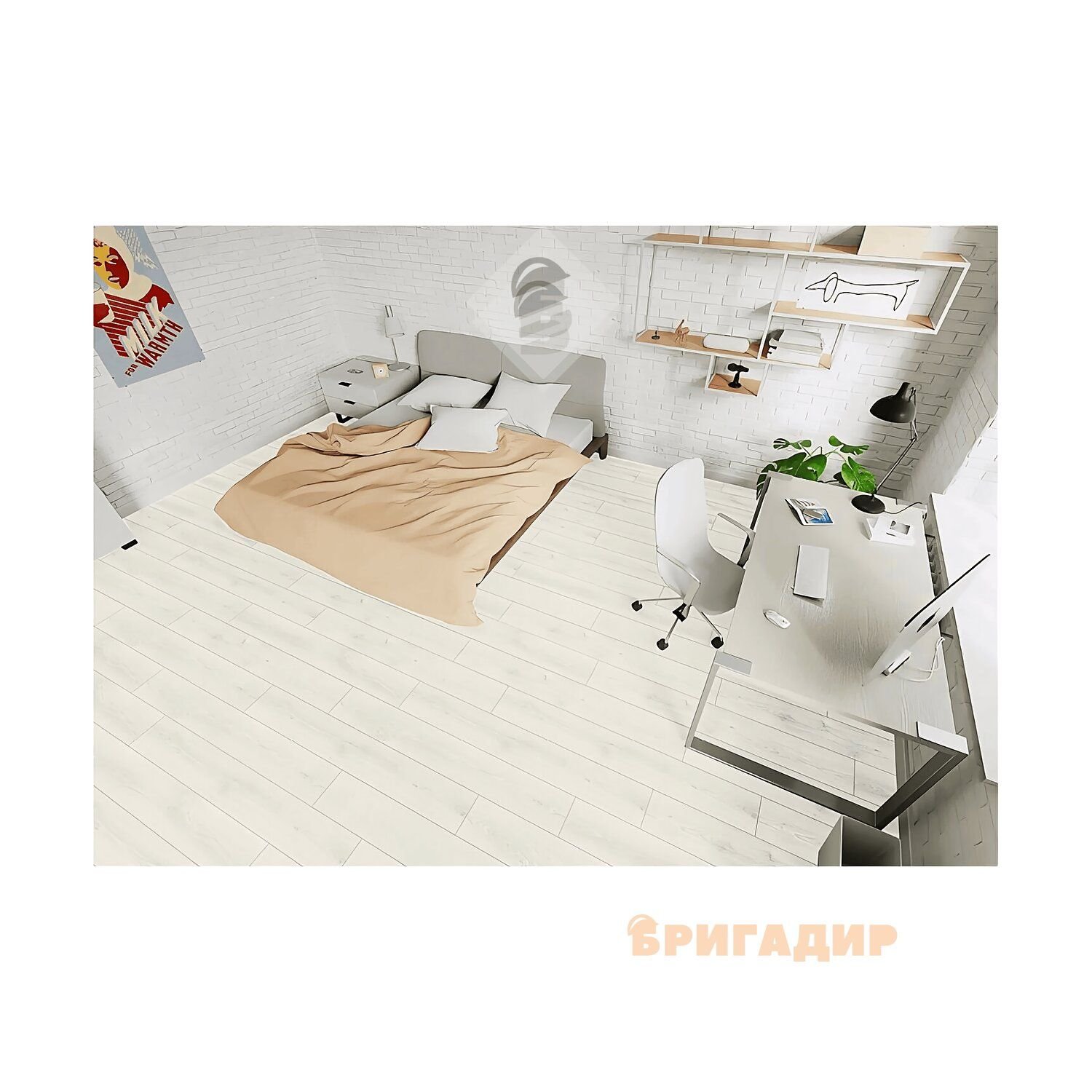 Ламінат Swiss Krono Milo AQUA Block Дуб Ніке 3305, 32 клас, 8мм, 2,372 кв. в уп, 1380*191 розмір