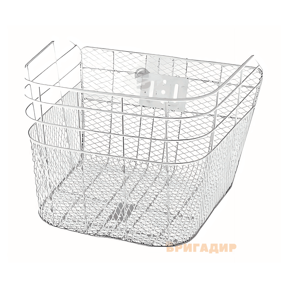 Кошик металевий косий сітка-дріт білий