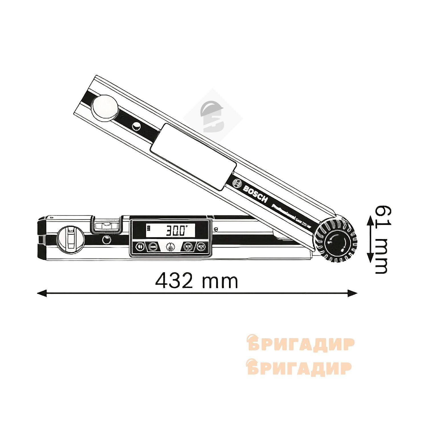 Кутомір цифровий GAM 220, BOSCH