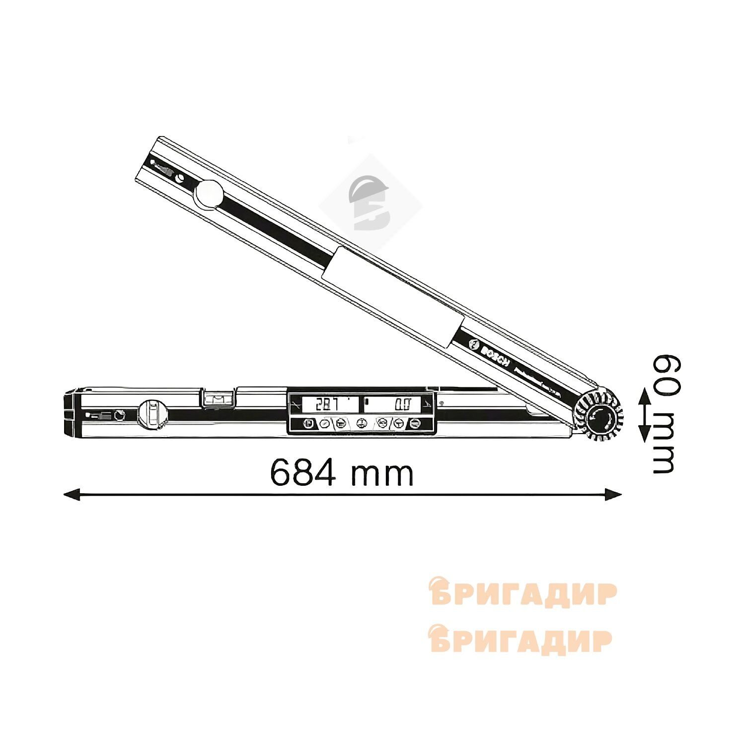 Кутомір цифровий GAM 270 MFL, BOSCH