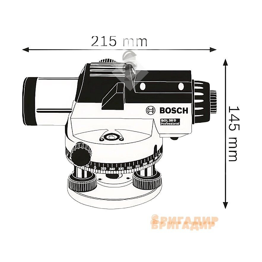 Нівелір оптичний GOL 20 D + BT 160 + GR 500 в кейсі, BOSCH