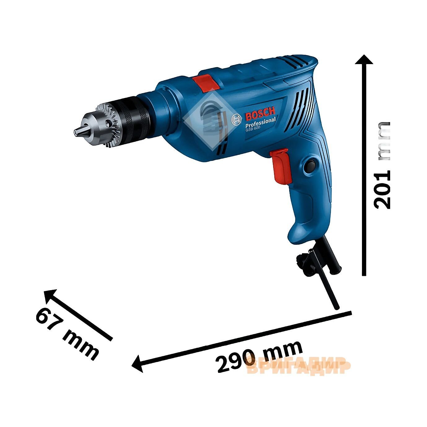 Дриль ударний  600 Вт GSB 600 ЗВП, BOSCH