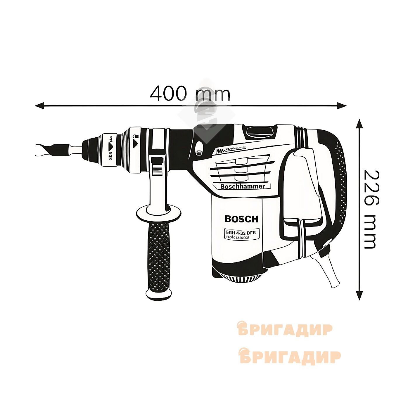 Перфоратор  900 Вт GBH 4-32 DFR SDS-Plus, BOSCH