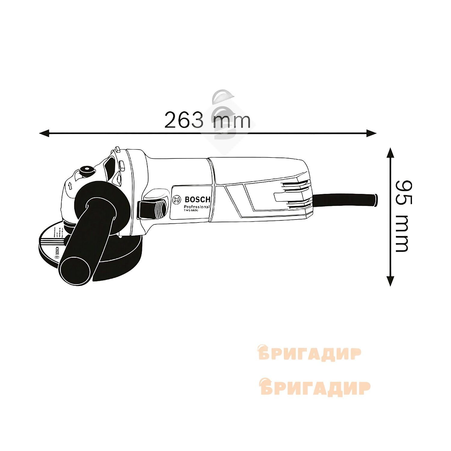 Кутова шліфмашина 125 мм  670 Вт GWS 670, BOSCH