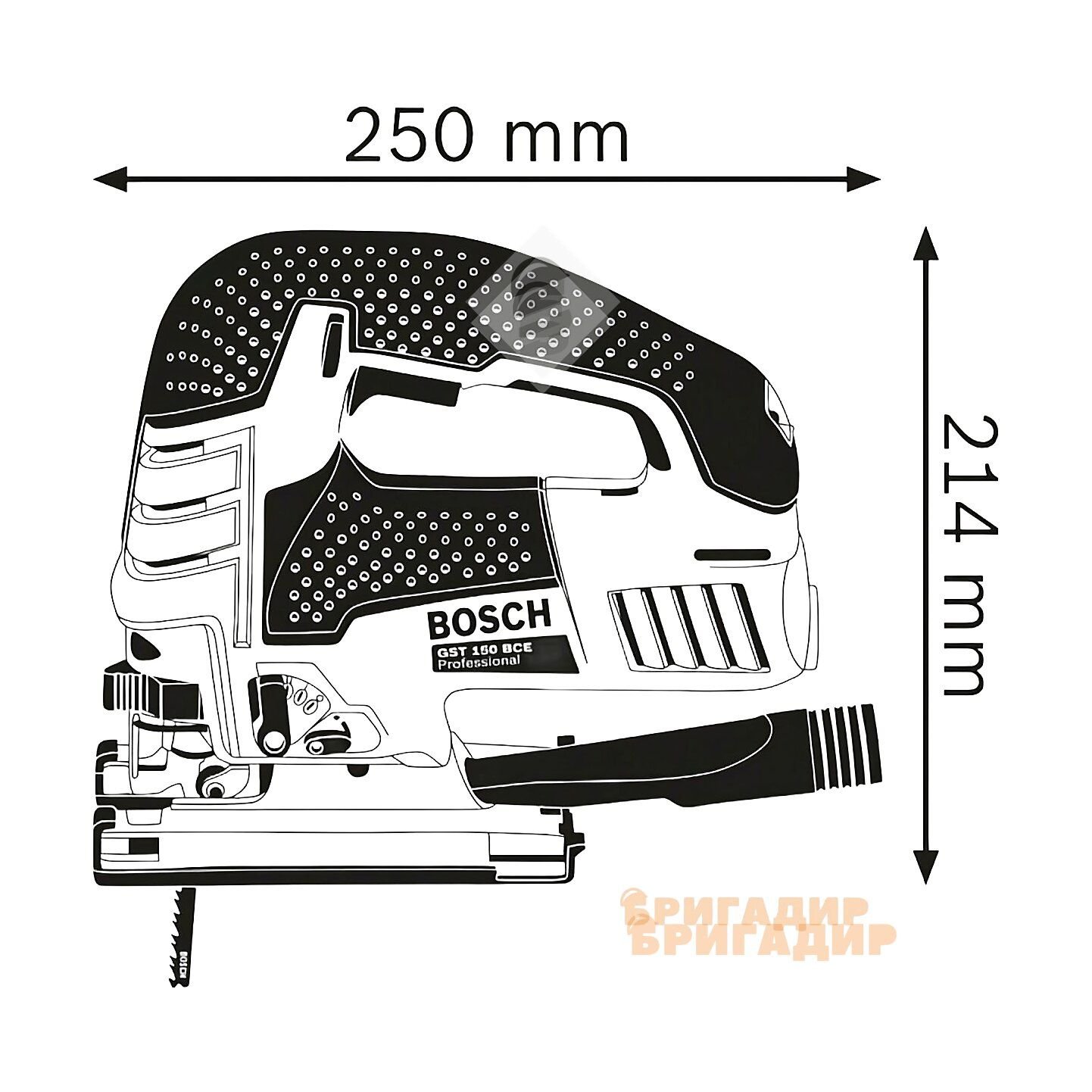 Лобзик електричний  780 Вт GST 150 BCE в кейсі, BOSCH