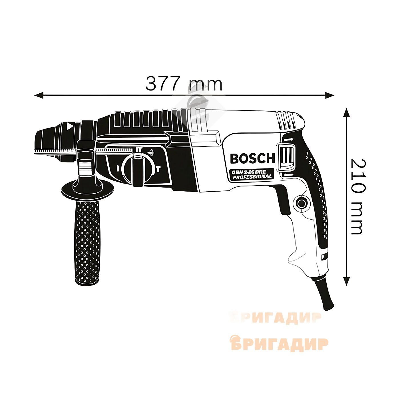 Перфоратор  800 Вт GBH 2-26 DRE SDS-Plus, BOSCH