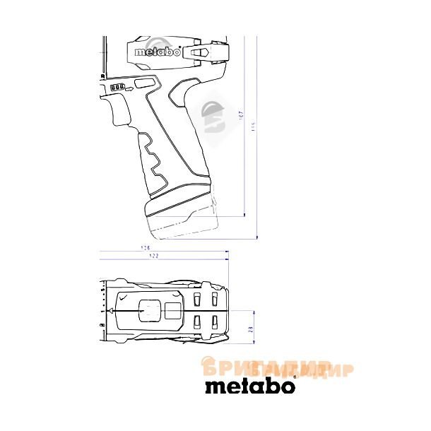 Шуруповерт акум. 12В BS Basic 2х2Ah в сумці, METABO