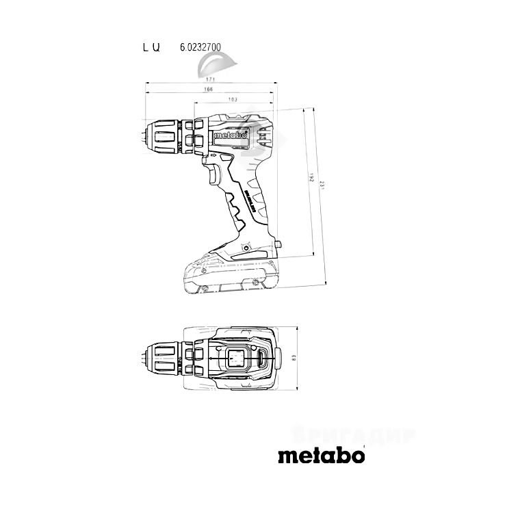 Шуруповерт акум. безударний 18В BS 18 L BL Q без АКБ ШЗП + MetaBOX 145, METABO