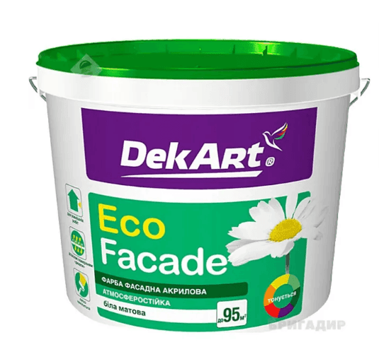 Фарба фасадна Facade Paint  Декарт 1,2кг біла матова