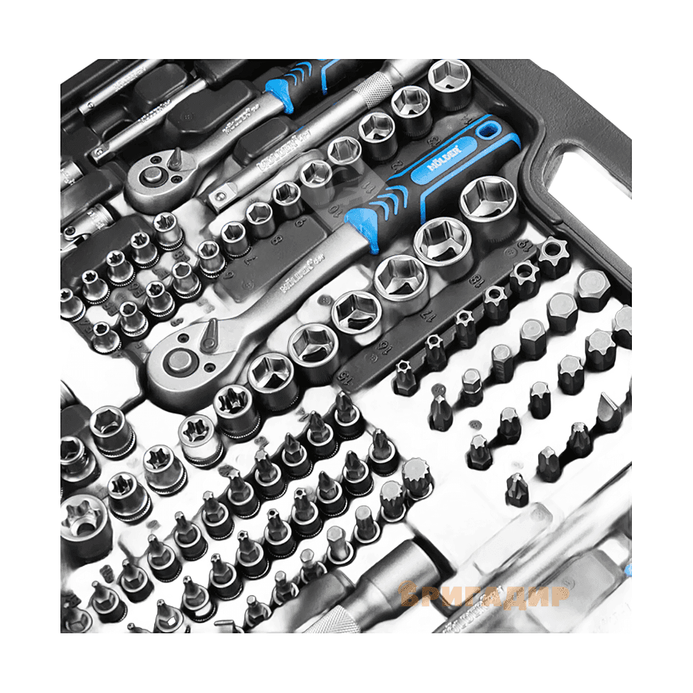 Професійний набір інструментів в кейсі MOLDER 1/2 1/4 3/8 72т 176од.