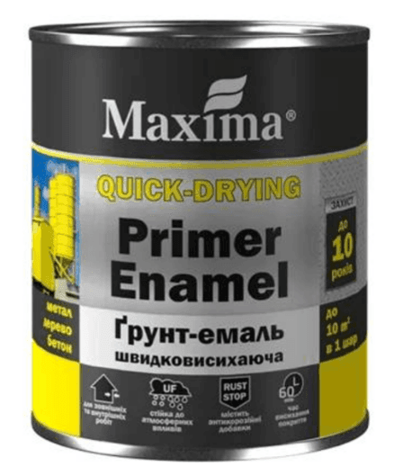Емаль-грунт швидкосохнуча Максіма 0.75кг чорна