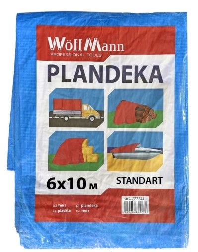 Тент синій 6х10 Woffmann