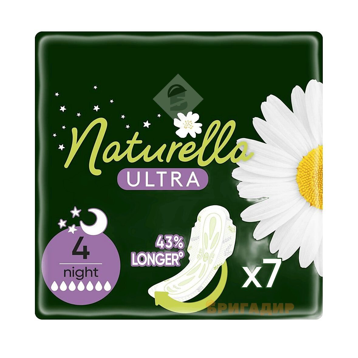 35846 NATURELLA Ультра Жіночі гіг. прокл. ароматизовані Camomile Нічні Single 7шт