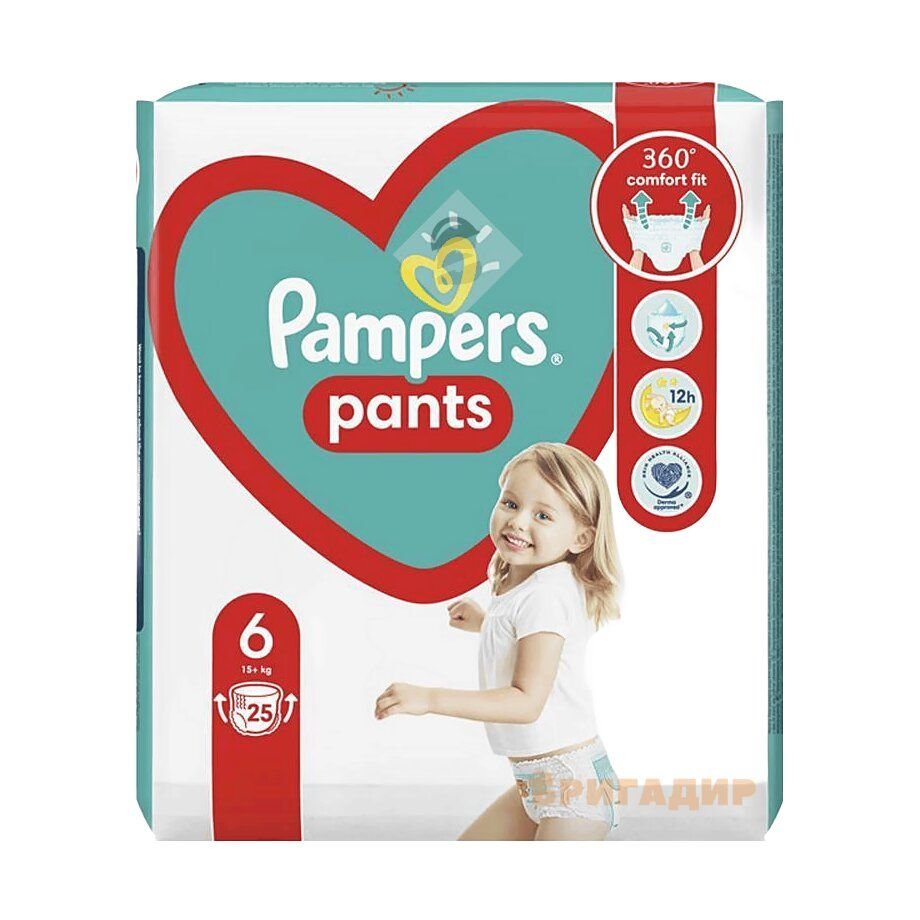 69745 PAMPERS Дитячi одноразові підгузники-трусики Pants Giant (15+кг) Економ 25