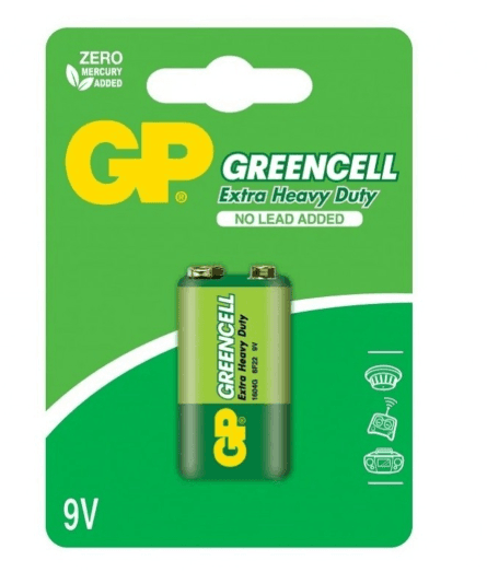 Батарейка GP GREENCELL 9.0V сольова, 6F22