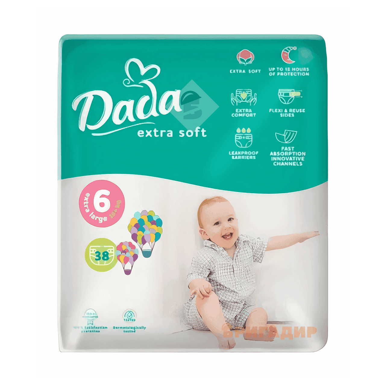 Dada Extra Soft підгузники дитячі 6 (16+ кг) 38шт Junior