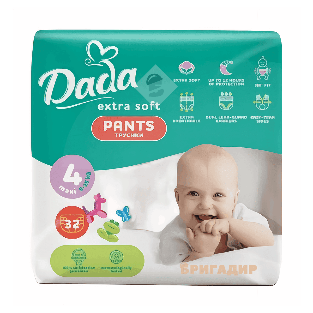 Dada Extra Soft підгузники дитячі 4  (9-15 кг) 32шт Maxi