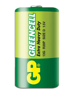 Батарейка GP Greencell 1.5V сольова 13g-s2 R20 D