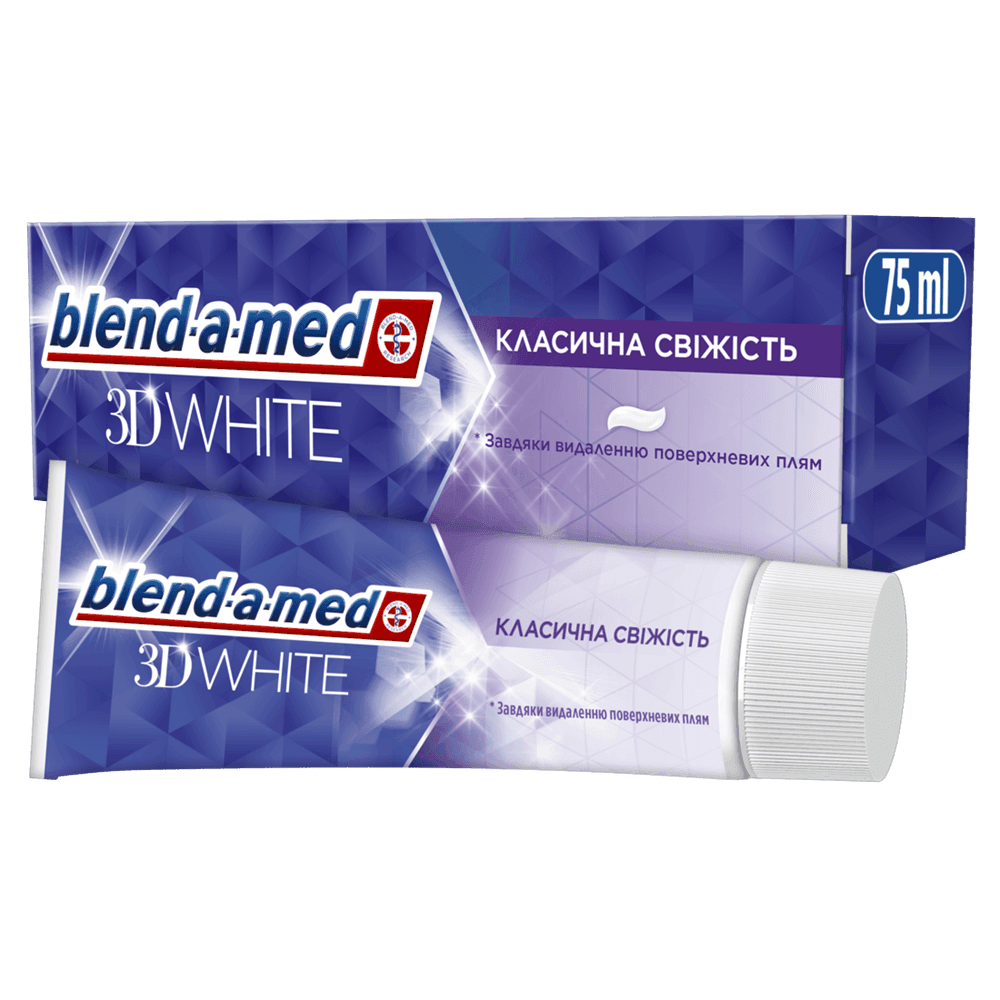 92971 BLEND_A_MED зуб. паста 3D White Класична Свіжість 75мл