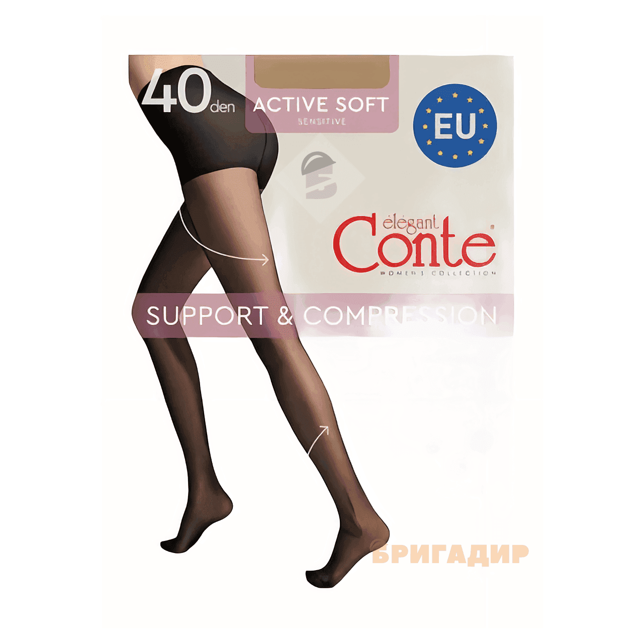 CONTE EU Колготи жін. ACTIVE SOFT 40, р.5, Natural