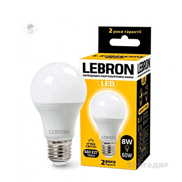 LED лампа LEBRON L-G45, 6W, 220V, E27, 3000K 111249