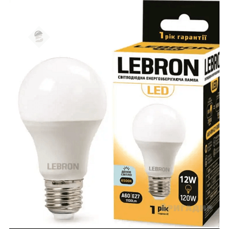 LED лампа LEBRON L-A60. 12W. E27. 6500K. 1100Lm. 111147