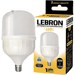 LED лампа LEBRON L-A100, 30W, Е27, 6500К, 2550Lm 111817