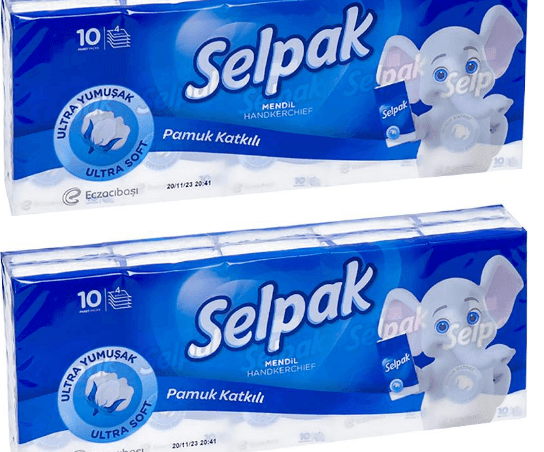 Салфетки паперові Selpack Ultra Soft 10шт