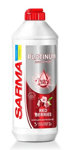 Sarma Platinum гель для миття посуду червоні ягоди 500мл
