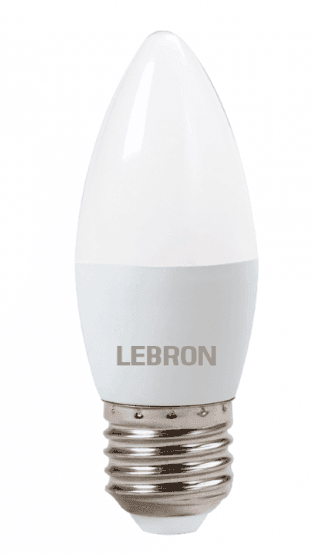 LED лампа LEBRON L-C37. 8W. 220V. E27 6500K. 720Lm 111359