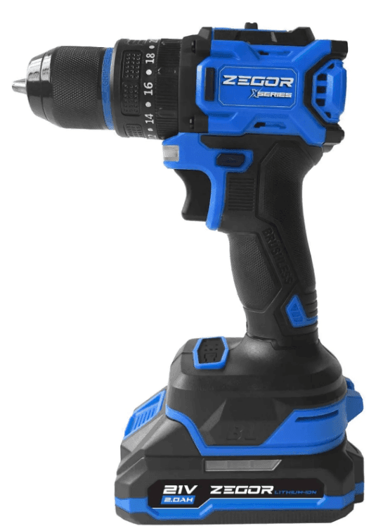 Zegor Акумуляторний шуруповерт 21v 36міс гарантії CDAX-21BL безщітковий