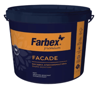 Фарба фасадна високоякісна ВДА Facade, ТМ Farbex 12кг