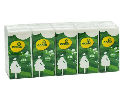 Носовичок Ecolo білі 10шт