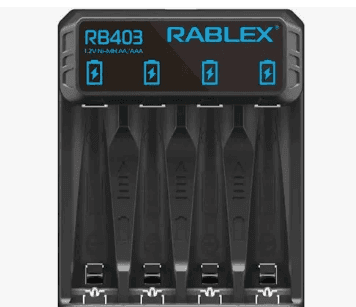 ЗАрядний пристрій Rablex RB430 4хАА AAA 9V 2A Type-c