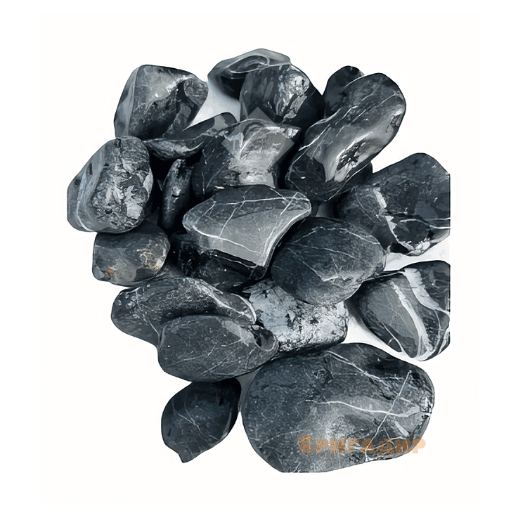 25 Декоративний камінь KALAFAT чорна галька фр 20-40мм 25кг