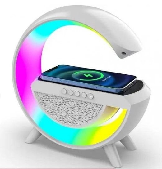 Настільна смарт лампа-нічник G-Smart GBT з безпроводною зарядкою і Bluetooth-колонкою 9386