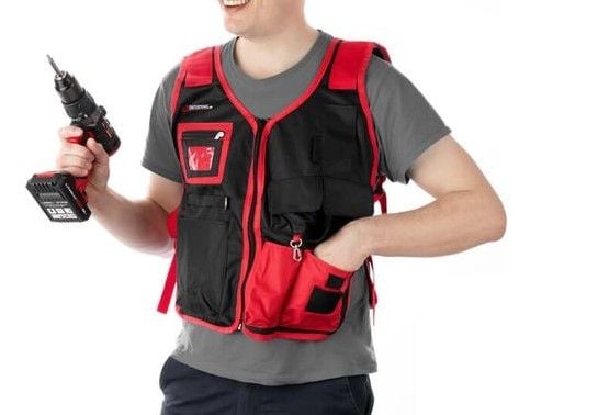 Жилет слюсарно-будівельний, 7 карманів, поліестер INTERTOOL SP-1001