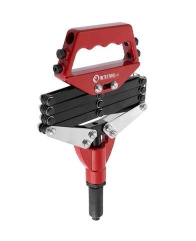 Пістолет заклепувальний зі складним механізмом 800мм, діаметр заклепки 2.8; 3.2; 4; 4.8 мм INTERTOOL RT-0007