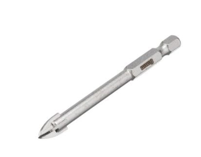 Свердло по склу та кераміці 8мм HEX 1/4  (6.35mm) INTERTOOL SD-0288