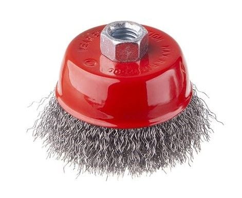 Щітка чашкова 75 мм, для КШМ, М14 (кручений дріт) INTERTOOL BT-1075