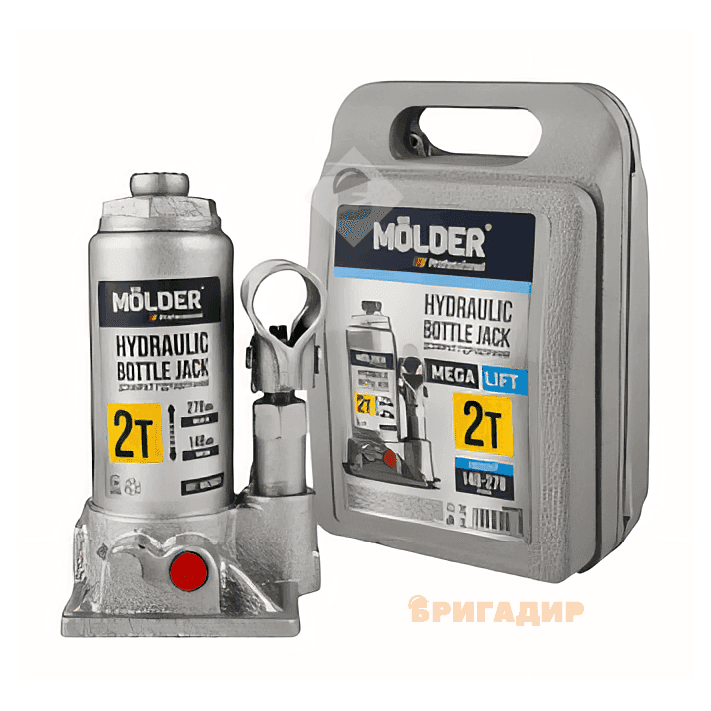 Домкрат гідравлічний пляшковий Molder MA29025 2т 148-278мм у кейсі