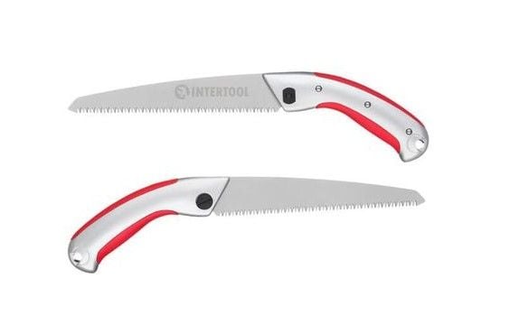Ножівка садова пряма 210 мм, з металевою ручкою, пластиковий чохол INTERTOOL HT-3145