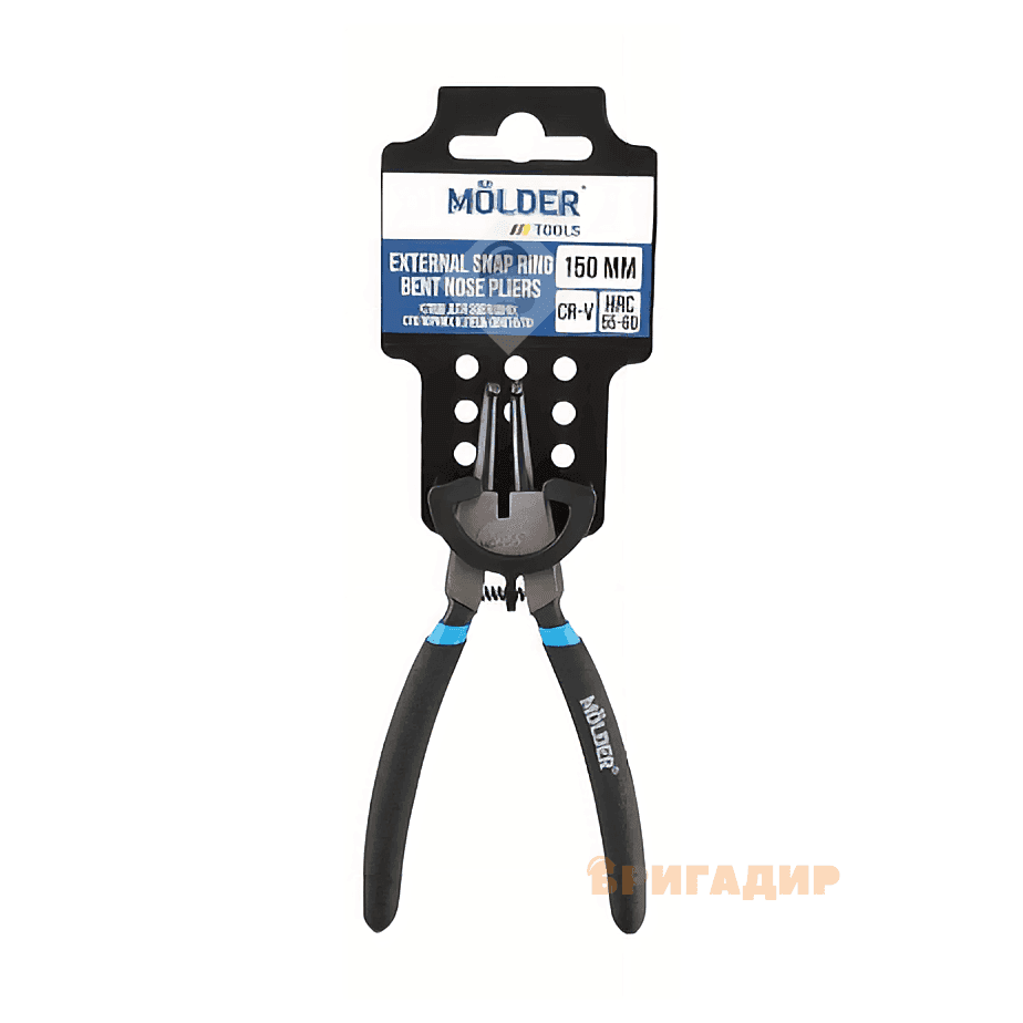 MOLDER MT46215 Кліщі 150 мм вигнуті для зовнішніх стопорних кілець Cr-V