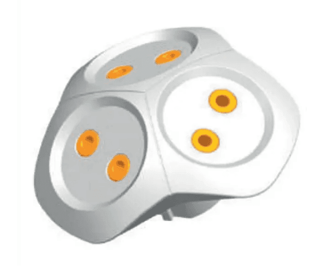 Трійник без заземлення білий (Neomax) NX1018