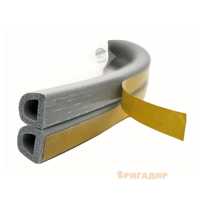 Ущільнювач D профіль 100 м. Графіт(сірий)