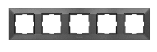Рамка  5-на, горизонтальна, чорна Panasonic Arkedia Slim