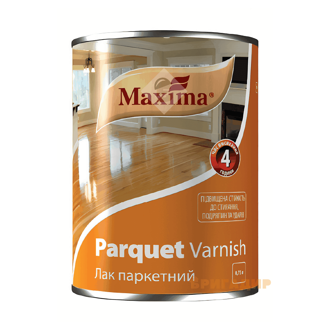 Лак паркетний алкідно-уретановий глянсовий ТМ "Maxima" 0.75л