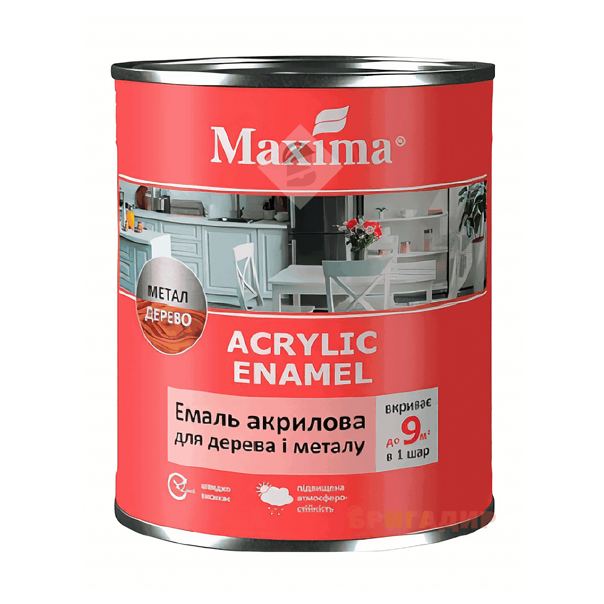 Емаль акрилова для дерева та металу, нічне небо шовковисто-матова ТМ "Maxima" 0,75л