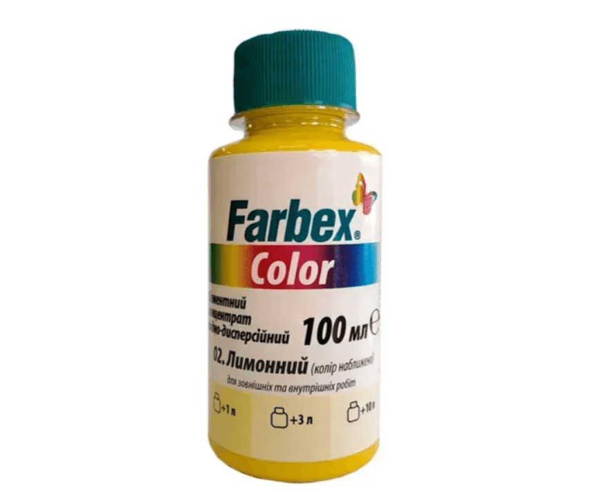 Водно-дисперсійний пігмент концентрат Farbex Color лимонний 100мл